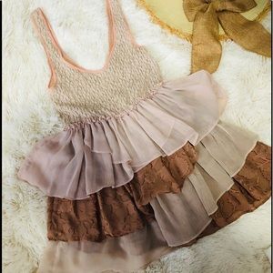 Free People Ruffle Tiered Tunic Tank